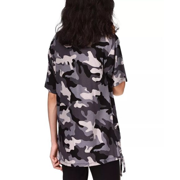 MICHAEL MICHAEL KORS Exclusive Camo-Print Lace-Up Tunic - Small - Picture 2 of 4